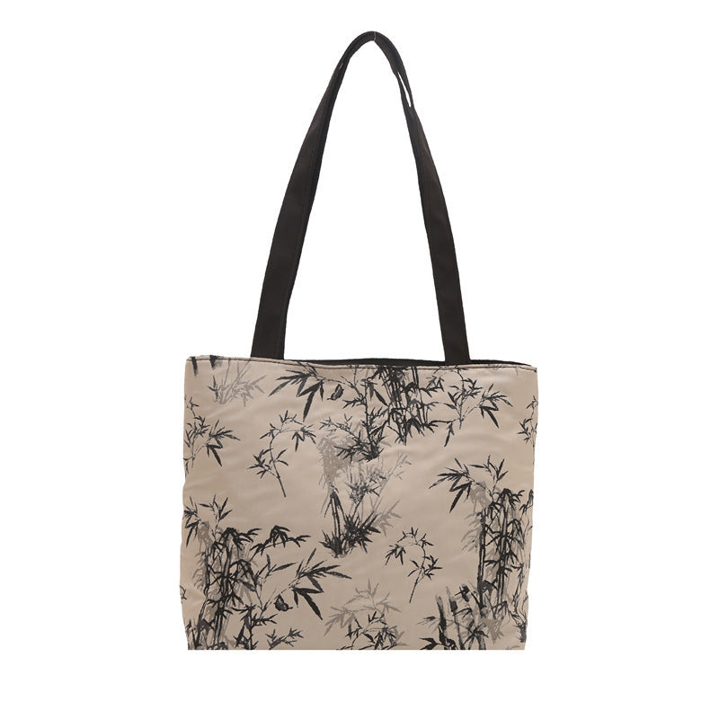 Stylish Bamboo Print Tote Bag LoungeYard — product view 5