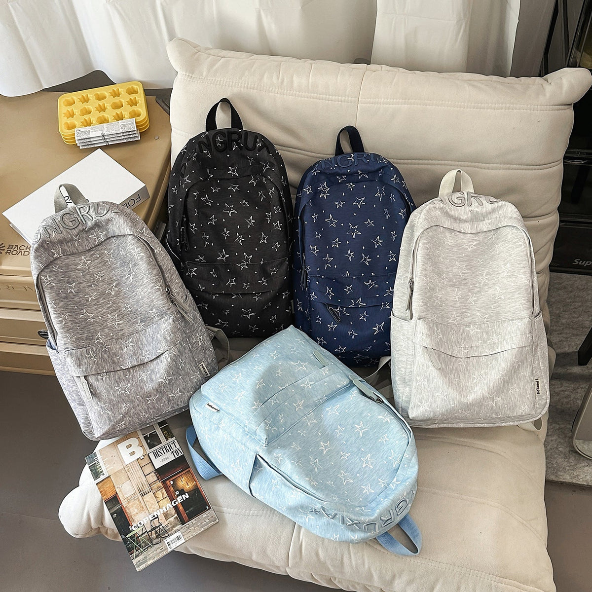 Star-Patterned Casual Backpack LoungeYard 1791205253 — product view 4