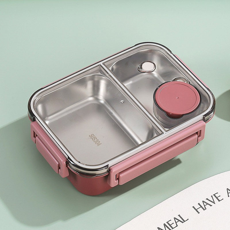 Stainless Steel Bento Box with Leak-Proof Lid — product view 6