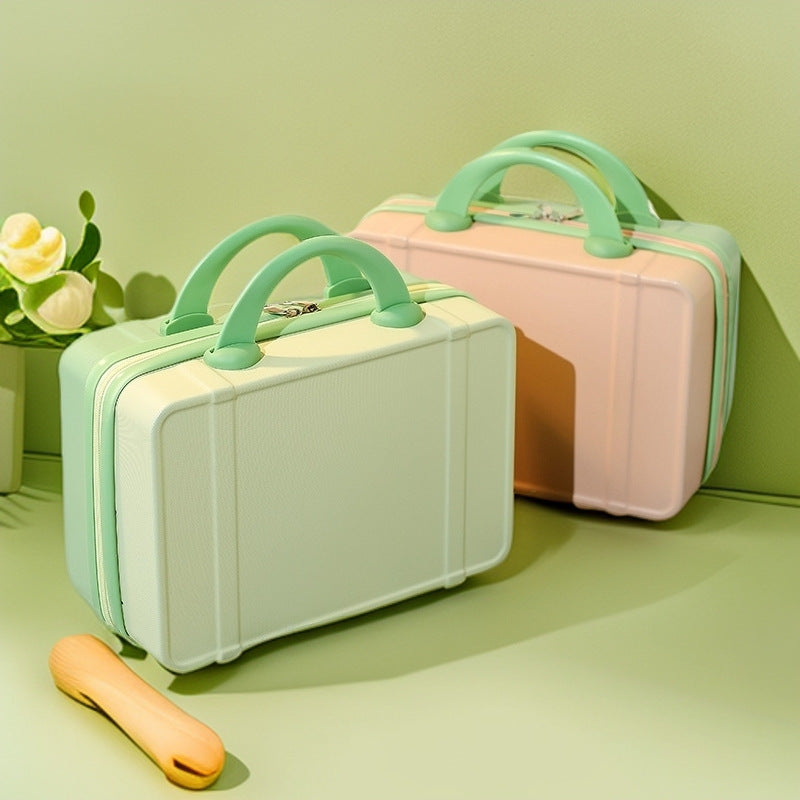 compact hard-shell cosmetic and travel vanity case with dual top handles LoungeYard — product view 1