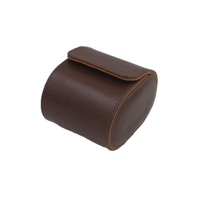 Compact Leather Travel Watch Roll Case with Snap Closure LoungeYard — product view 6