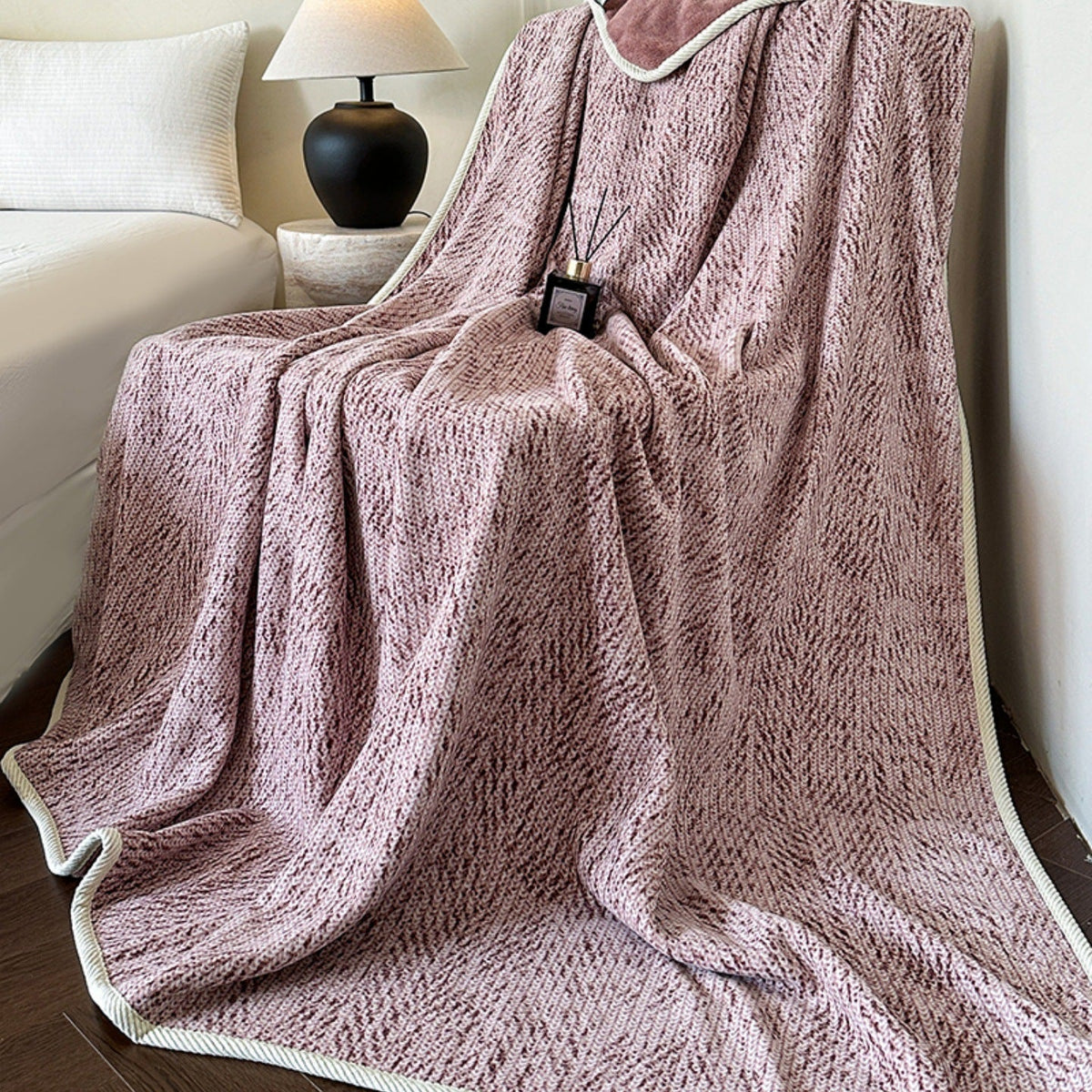 Textured Knit Fleece Blanket LoungeYard — product view 7