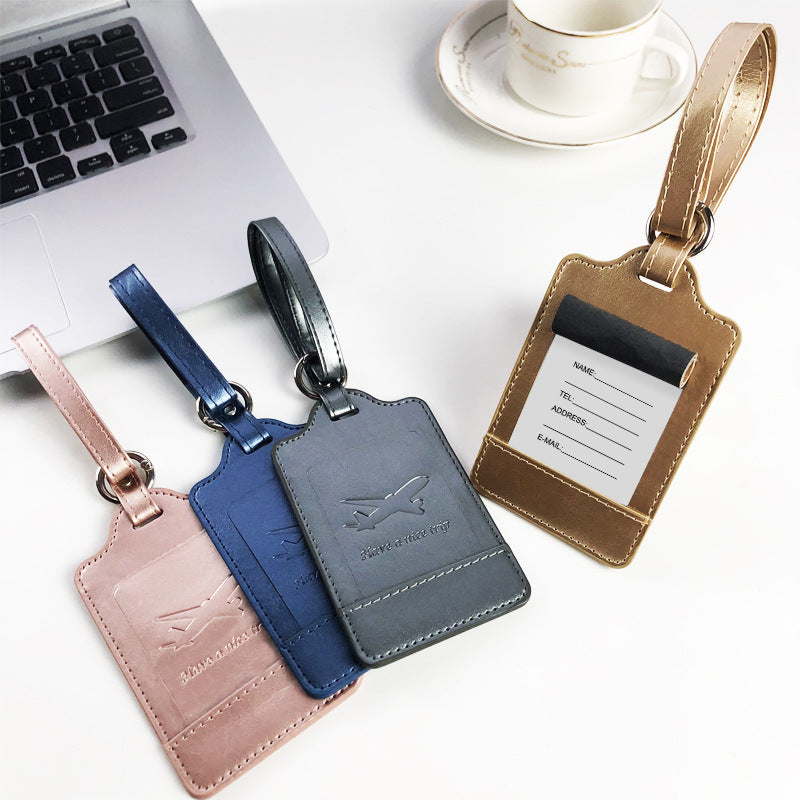 Premium PU Leather Travel Luggage Tag LoungeYard — product view 2