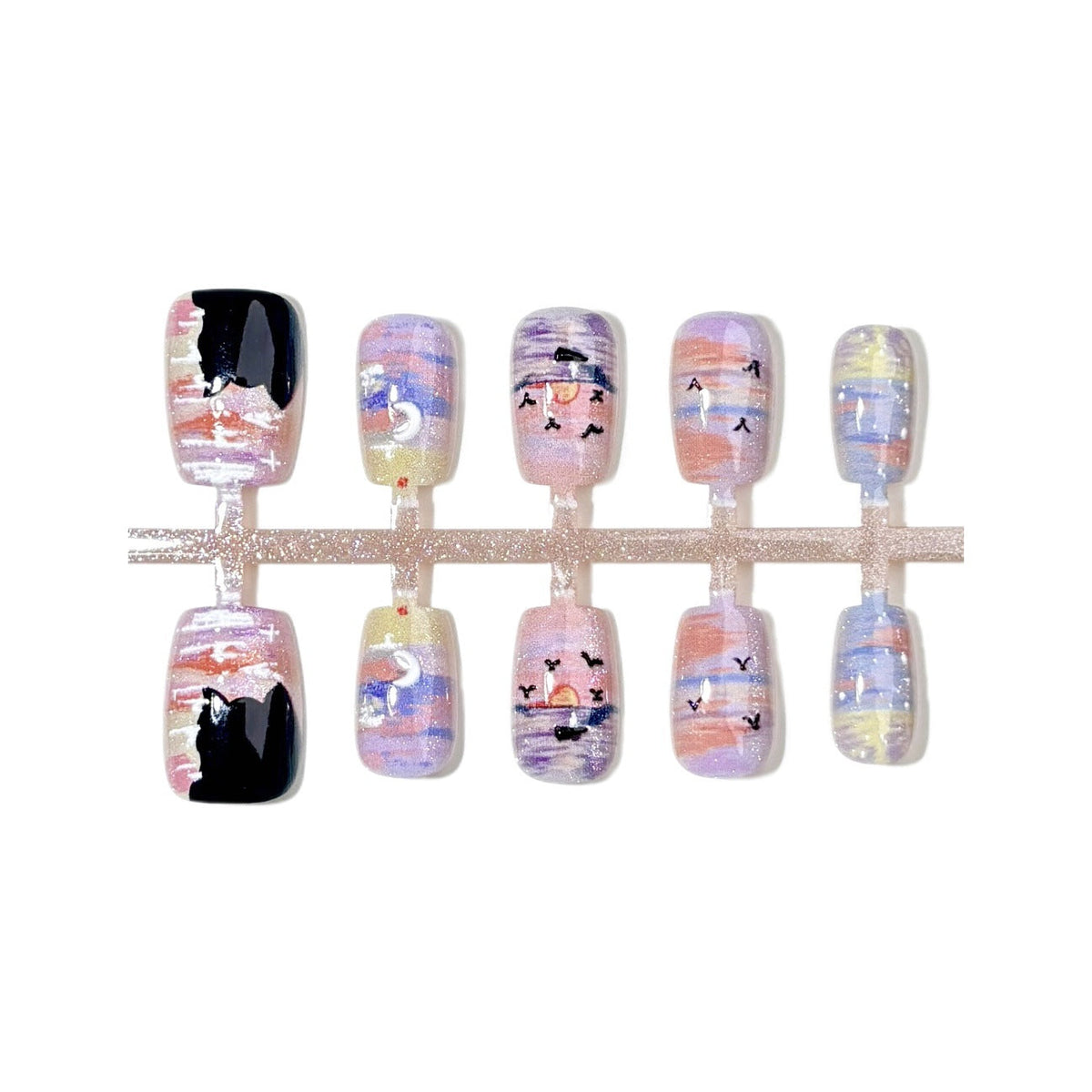 Artistic Cosmic-Themed Press-On Nail Set — product view 4