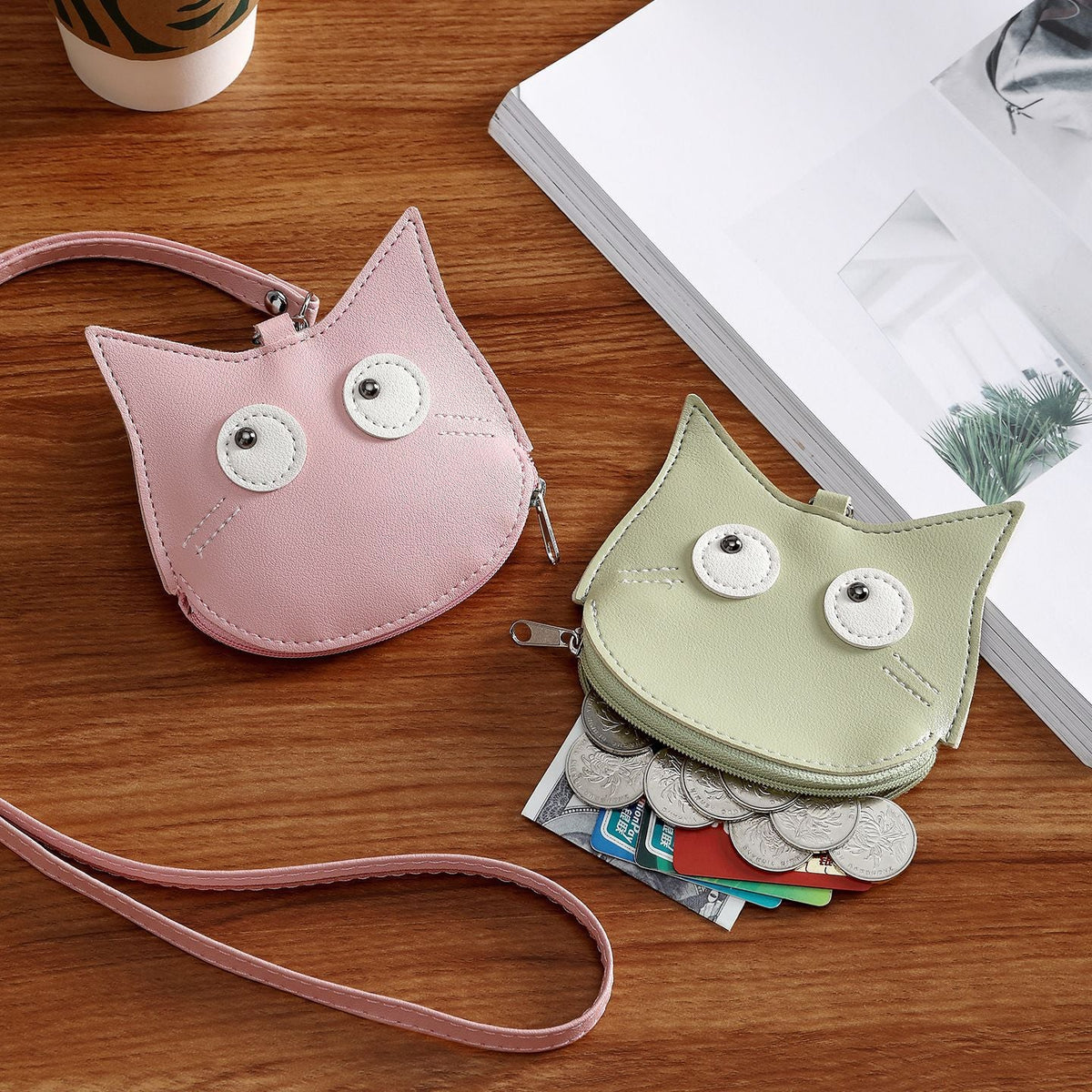 Cute Cat-Shaped Coin Purse — product view 3