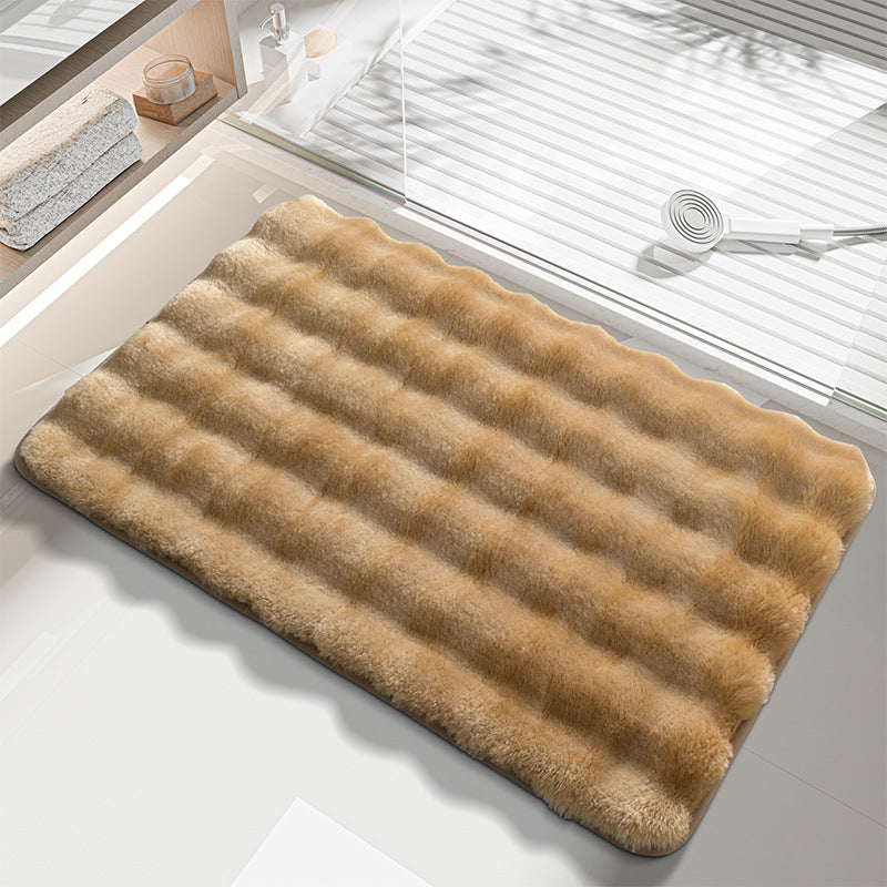 Plush Textured Bath Mat Bowlift — product view 4