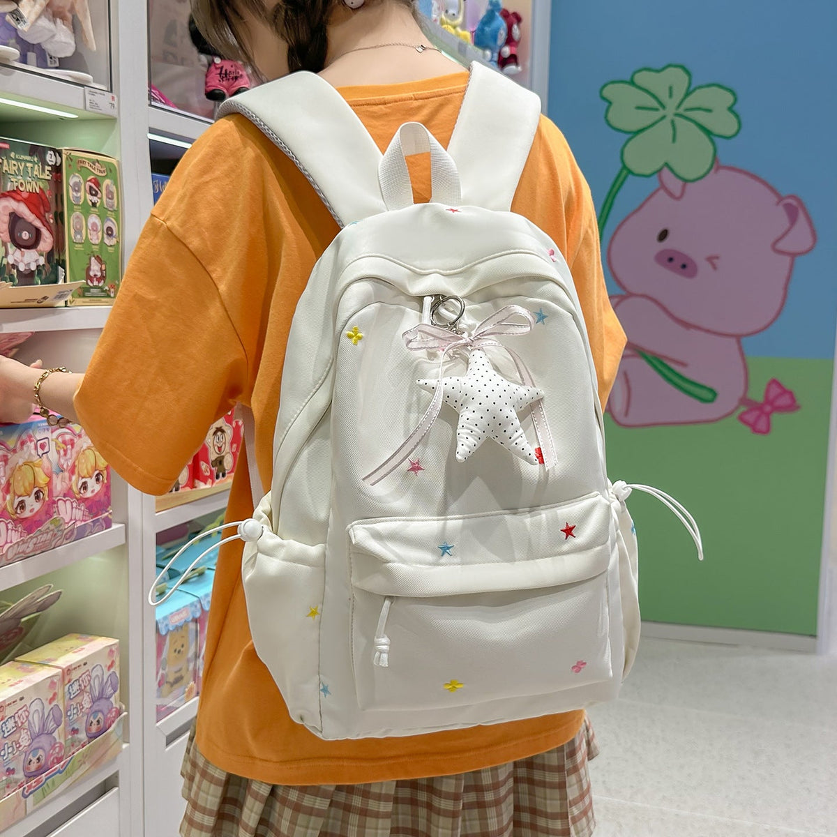 Casual Embroidered Star Backpack LoungeYard — product view 3