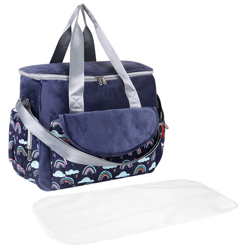 Diaper bag with organized compartments and removable changing mat LoungeYard — product view 3