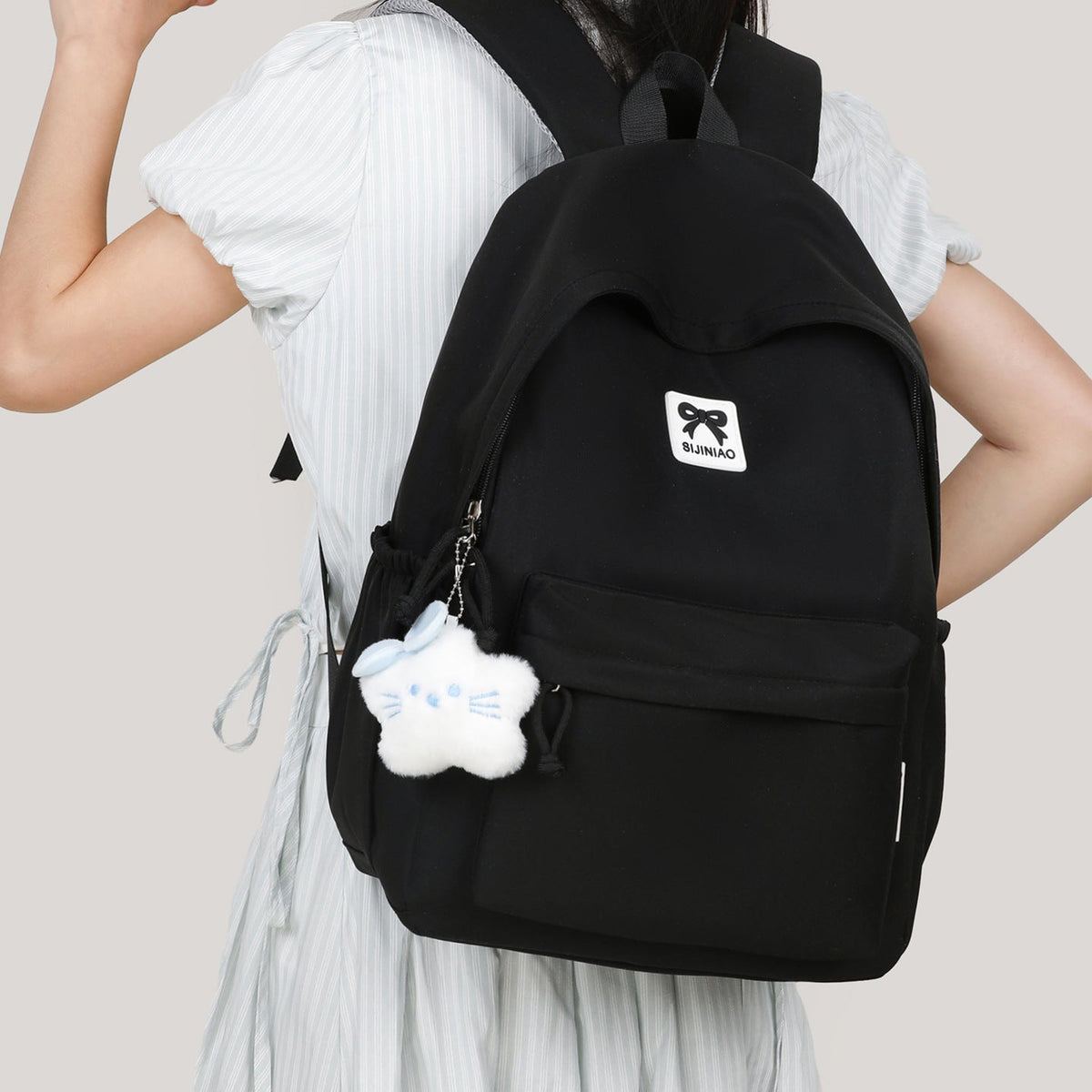 Cute Plush Cat-Themed Backpack LoungeYard — product view 2