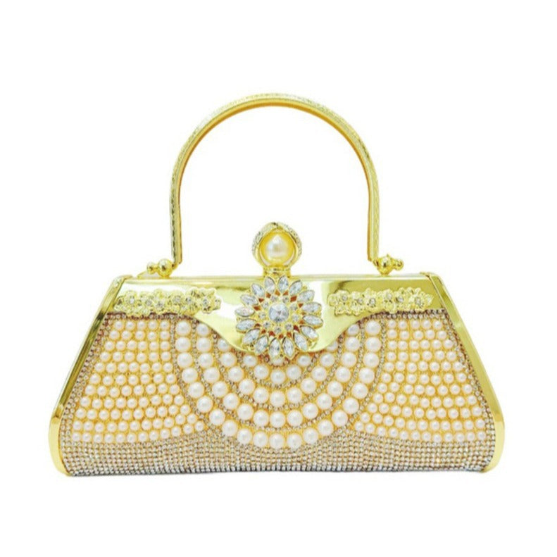 Vintage Pearl Embellished Evening Clutch — product view 1