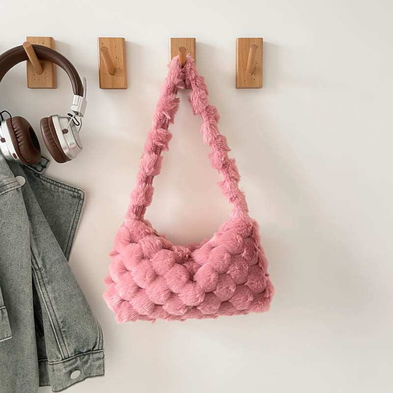 Cozy Textured Plush Handbag LoungeYard — product view 3