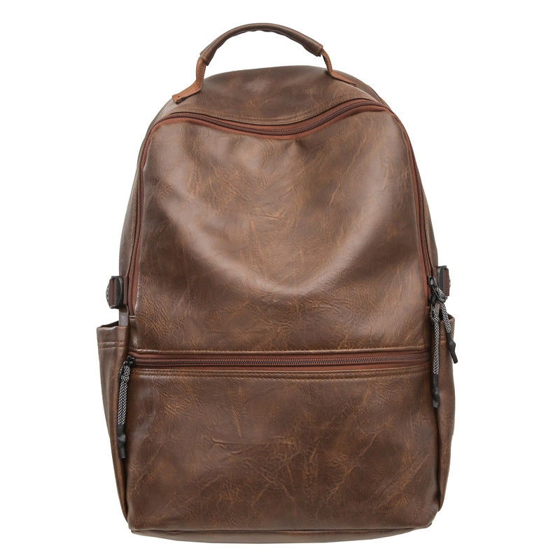 Vintage Leather Travel Backpack LoungeYard — product view 4