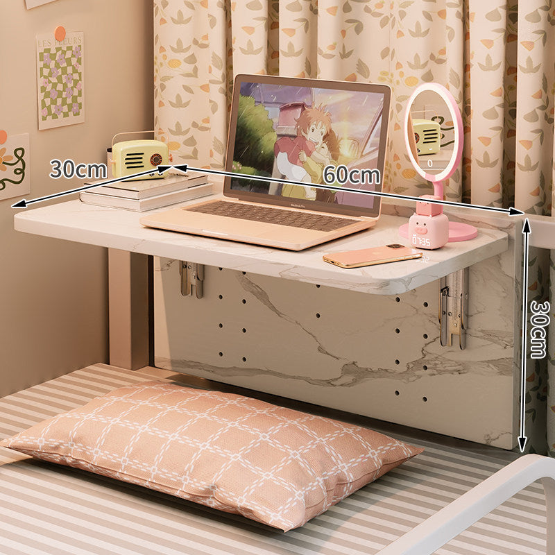 Wall-Mounted Folding Bedside Work Shelf with Concealed Support Brackets — product view 3