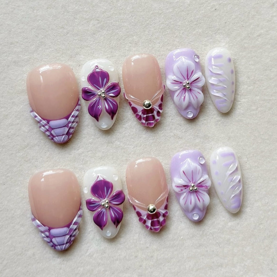 Floral Art Design Press-On Nails — product view 1