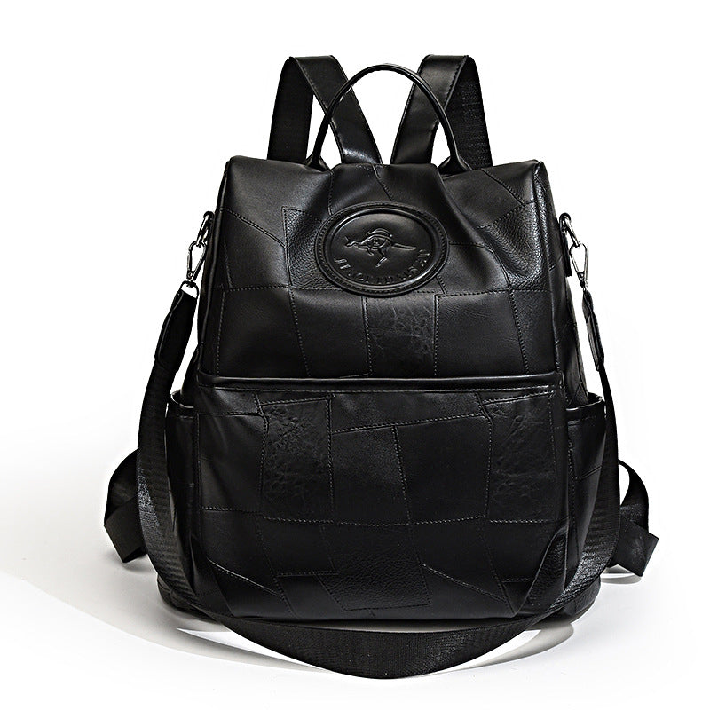 Premium Leather Multi-Compartment Backpack — product view 1
