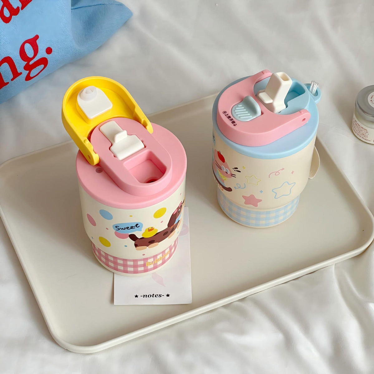 Ladies insulated cup with cheerful apple design LoungeYard — product view 4