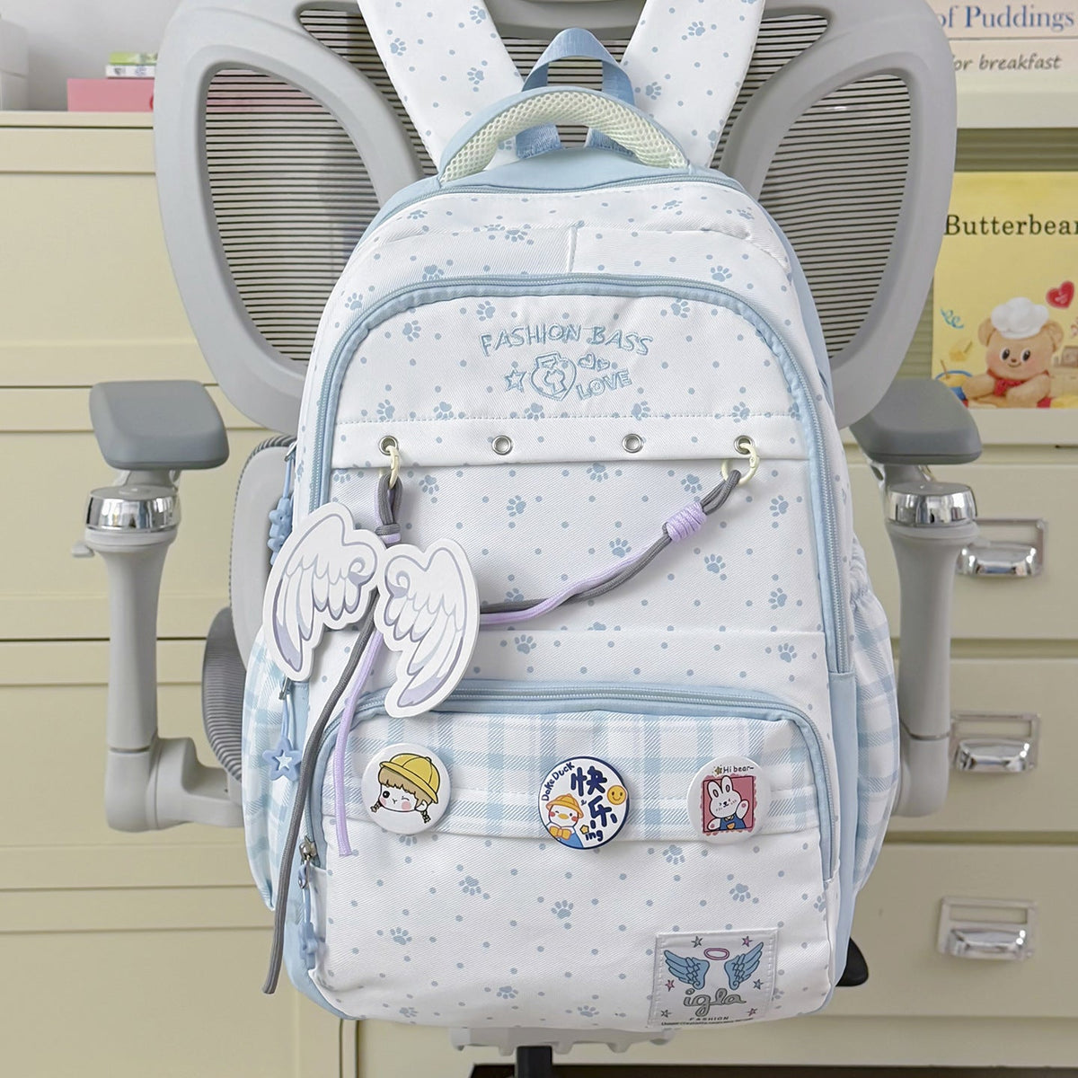 Cute Bunny-Ear Backpack LoungeYard — product view 6