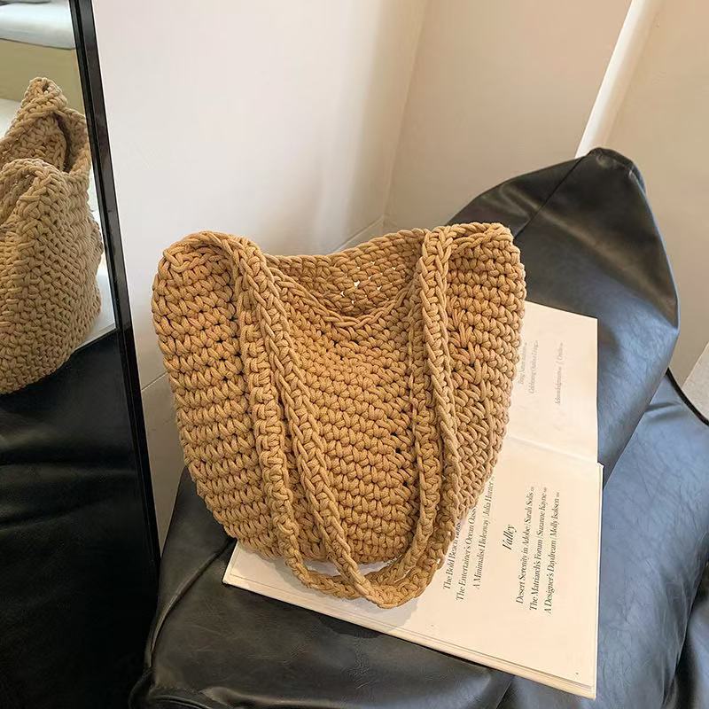 Large, Hand-woven Tote Bag LoungeYard — product view 6