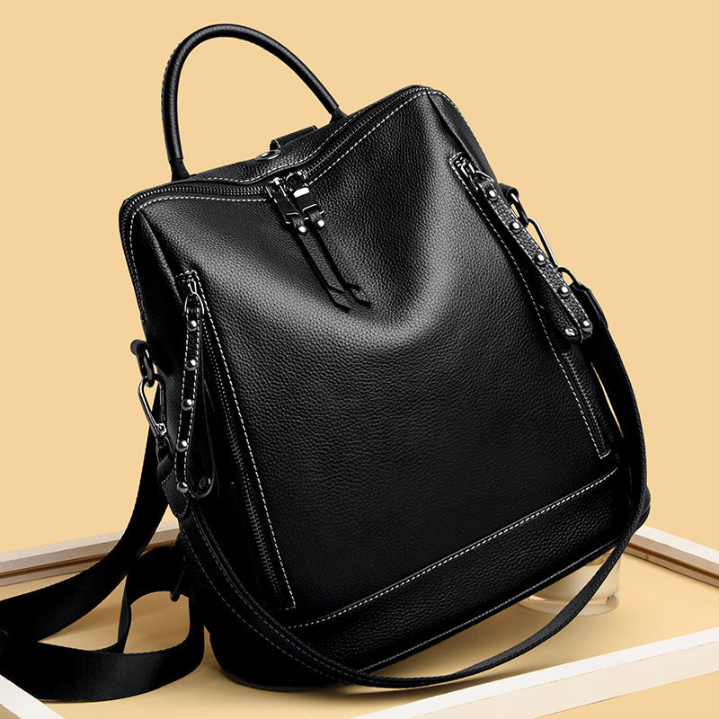 Premium Leather Backpack LoungeYard — product view 1
