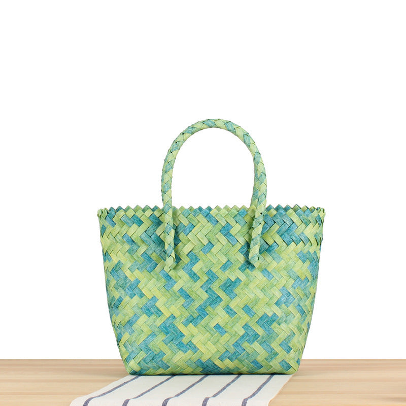 Braided Tote Bag with Modern Patterns LoungeYard — product view 3