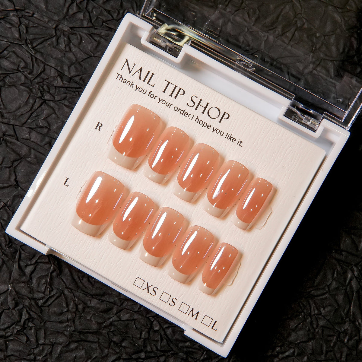 Natural Glossy Press-On Nail Tips — product view 1