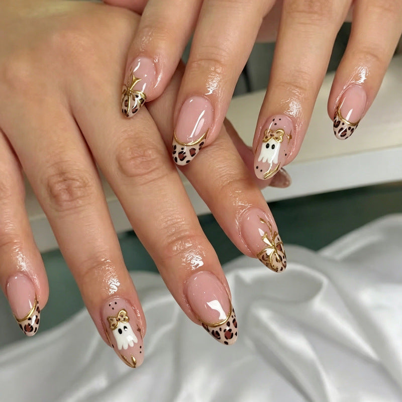 Artistic Ghost-Themed Acrylic Press-On Nails — product view 1