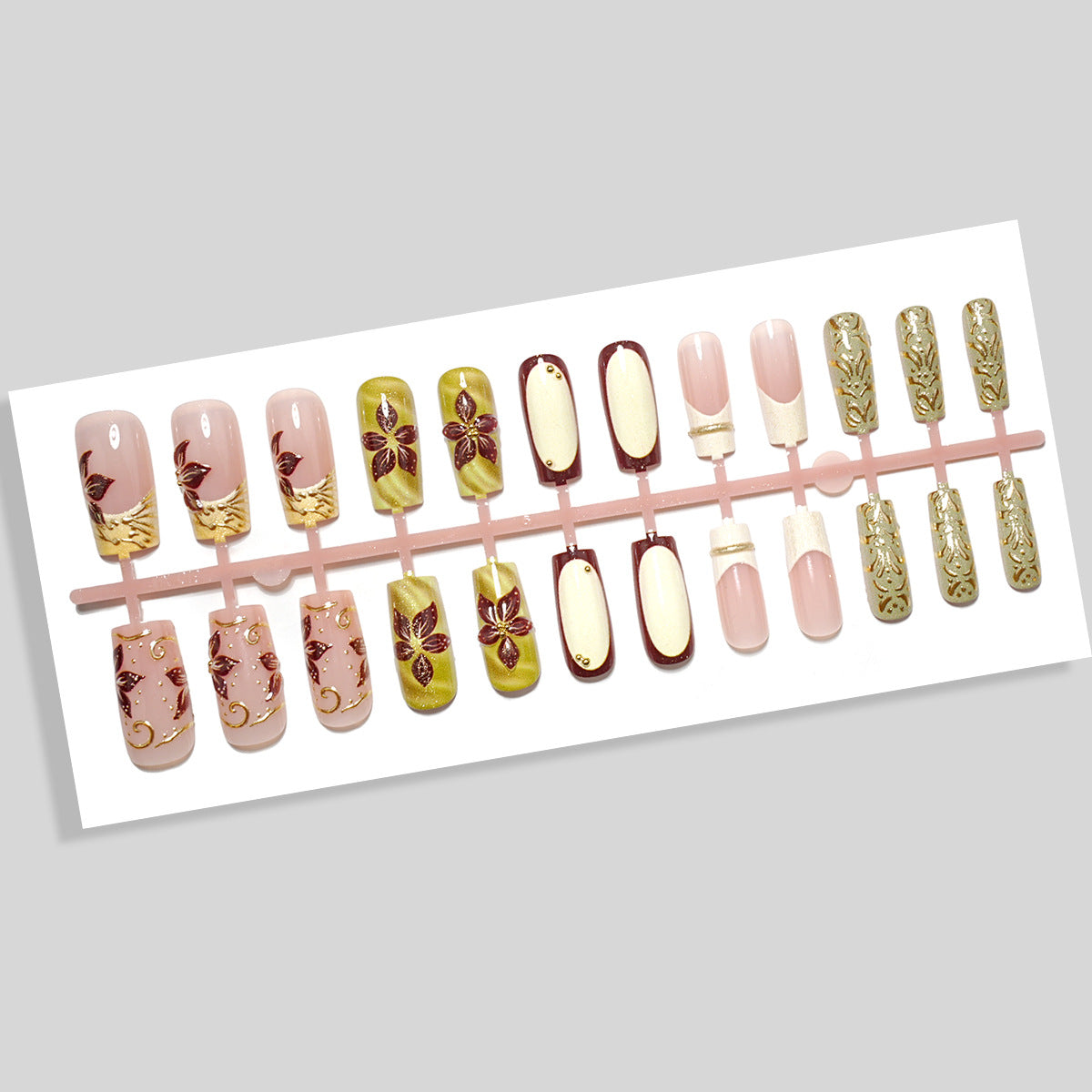 Floral Design Press-On Nails — product view 4
