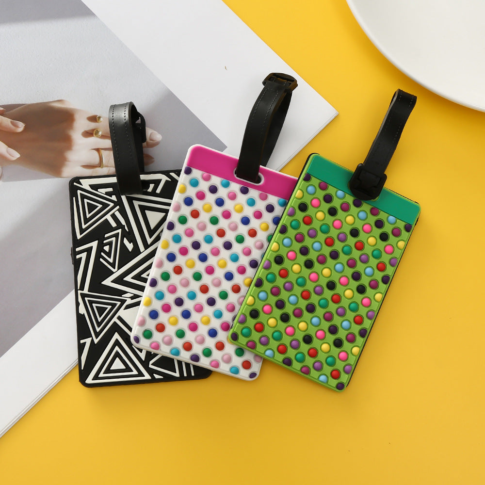 Unisex Luggage Tag with Modern Geometric Design LoungeYard — product view 6