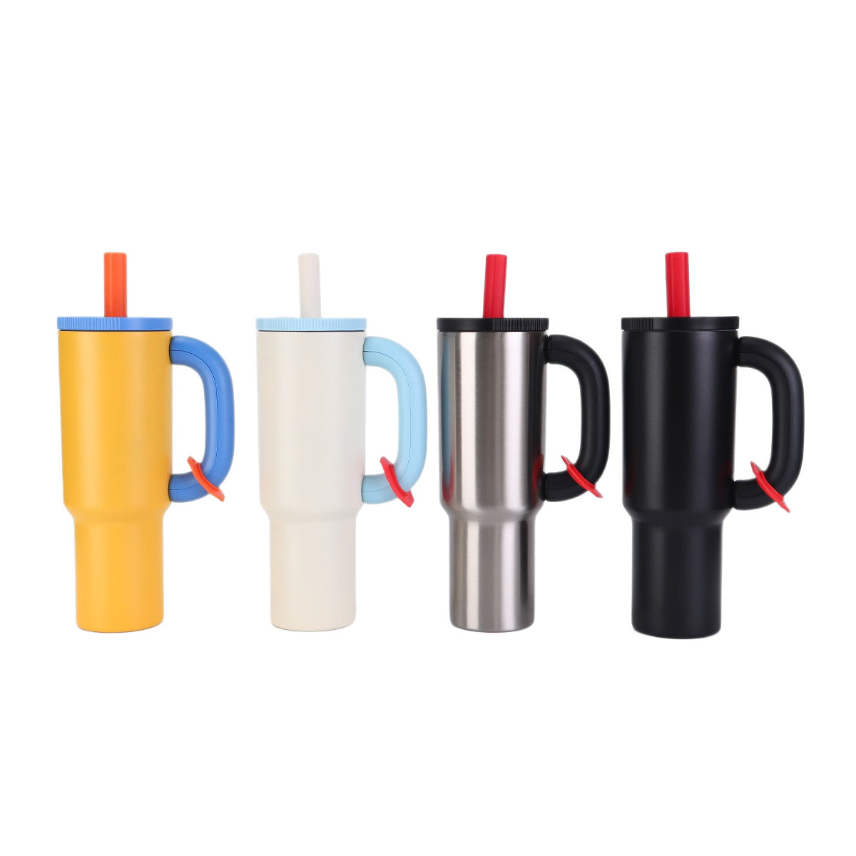 Ladies stylish insulated cup with straw LoungeYard — product view 5