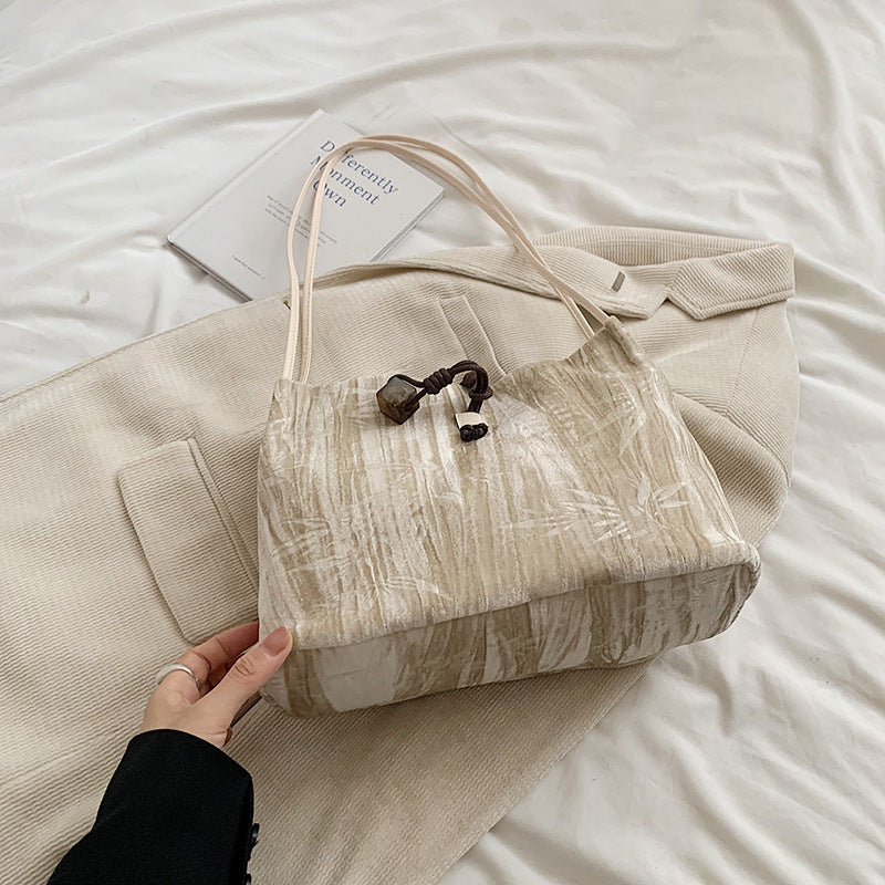 Chic Textured Handheld Tote Bag LoungeYard — product view 7