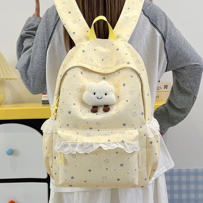 Fun and Playful Cloud Character Backpack LoungeYard — product view 2