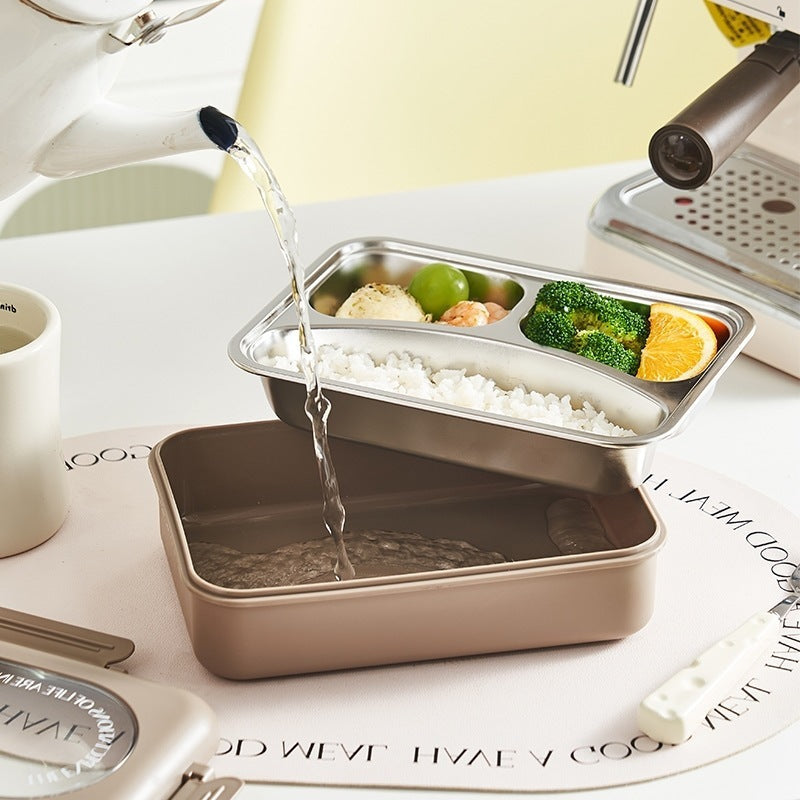 Multi-Section Stainless Steel Meal Prep Container — product view 2