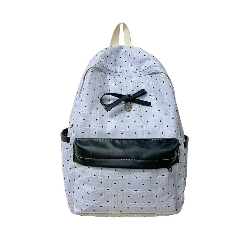 Polka Dot Patterned Mini Backpack LoungeYard — product view 5