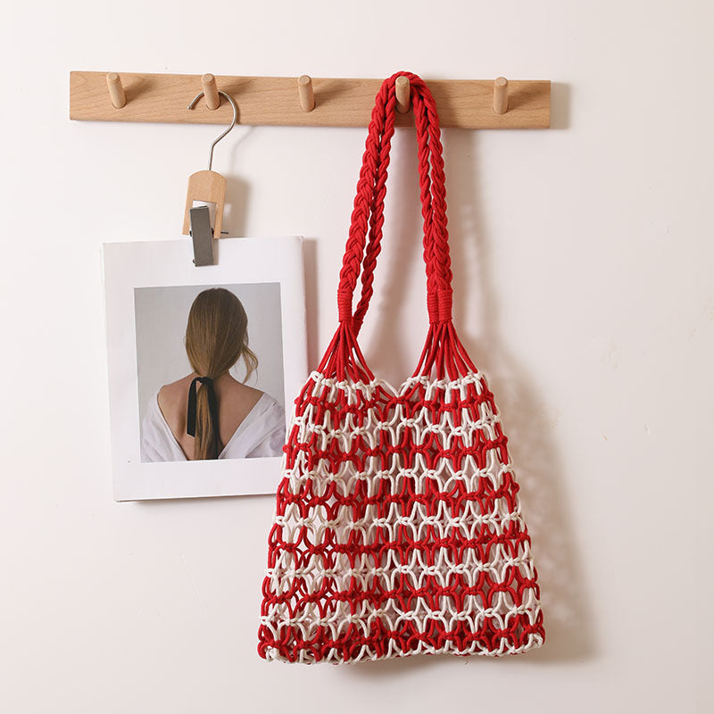 Hand-knotted shopping and beach bag LoungeYard — product view 7