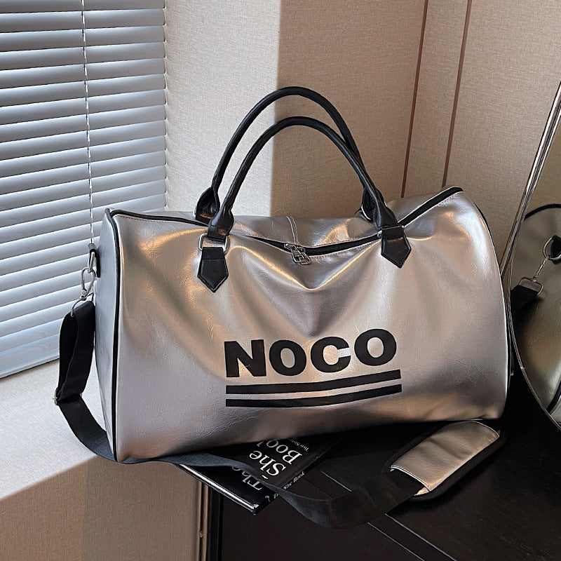 Sleek Metallic Travel Duffel — product view 1
