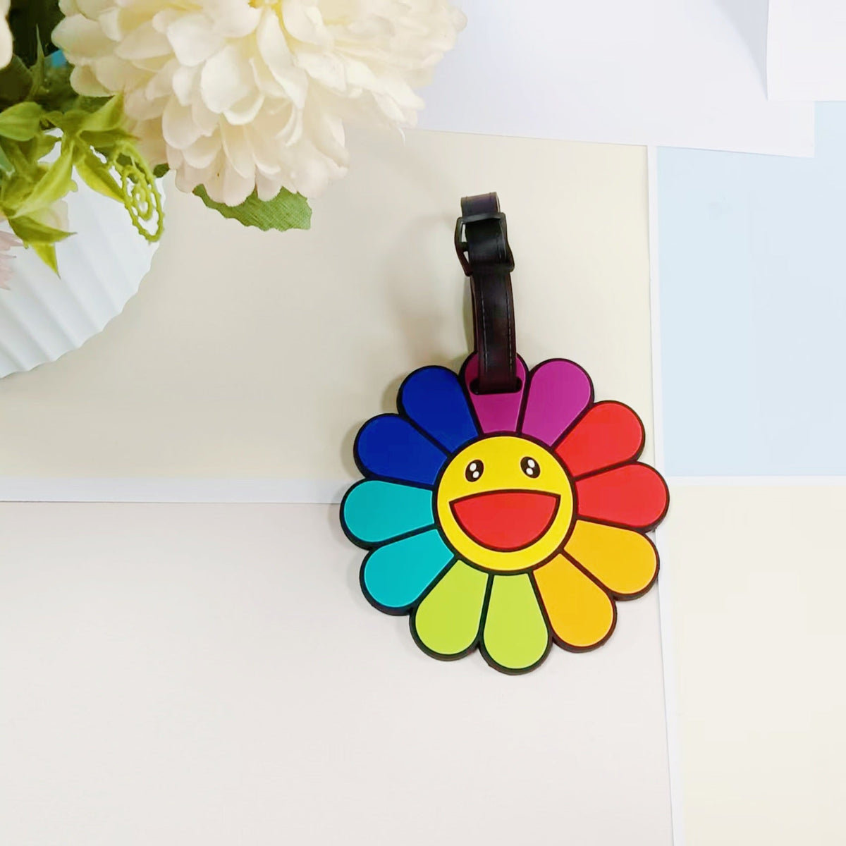Unisex Luggage Tag in Flamingo Design LoungeYard — product view 7