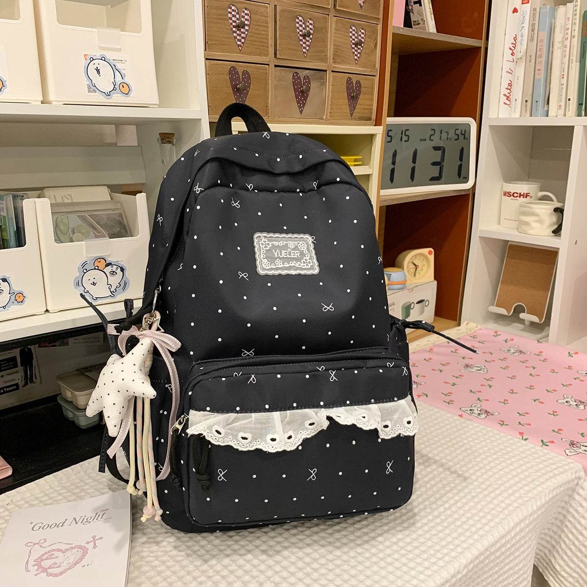 Adorable Polka Dot Backpack LoungeYard — product view 6