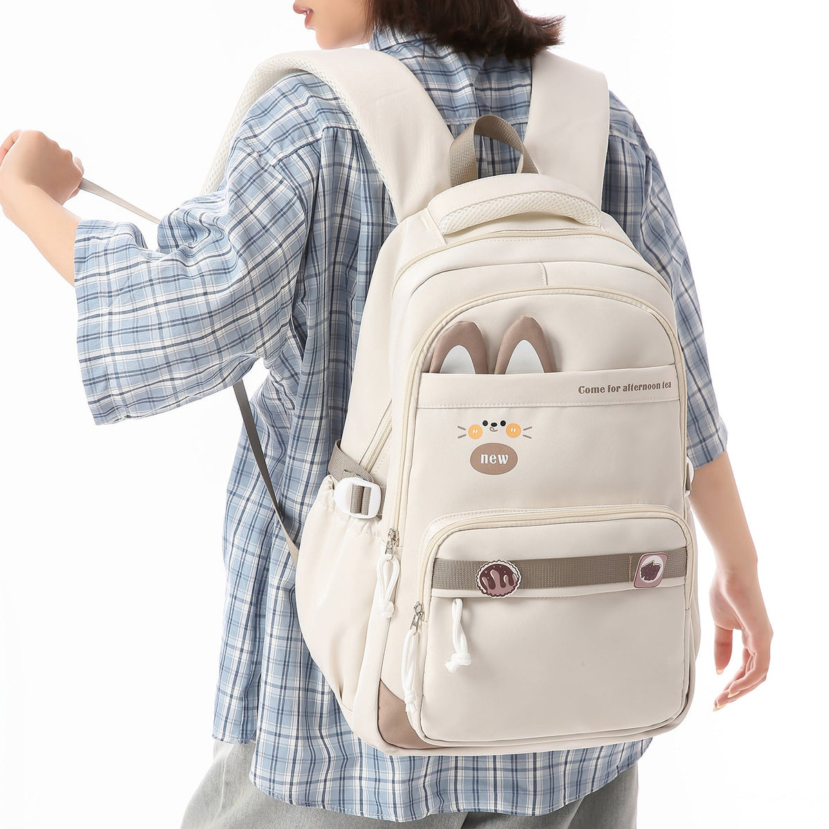 Cat-Ear Design Casual Backpack LoungeYard — product view 1