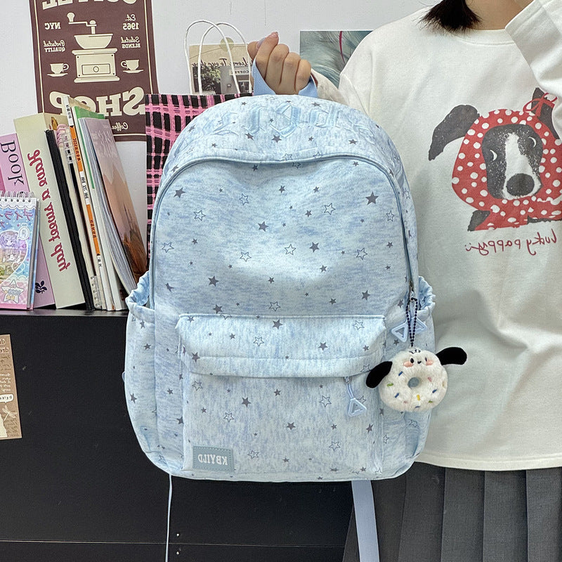 Star-Printed Casual Backpack LoungeYard — product view 7