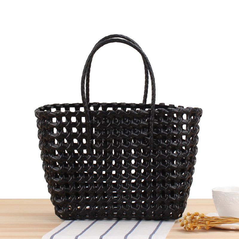 Handcrafted basket bag with unique structural design LoungeYard — product view 2