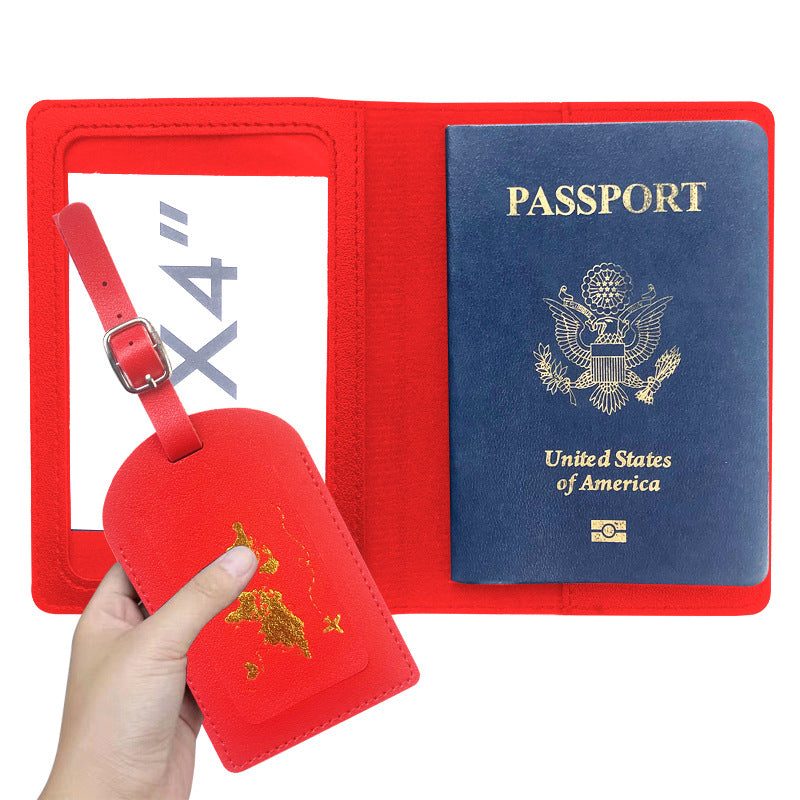 Women's Passport Holder and Luggage Tag Set LoungeYard — product view 3