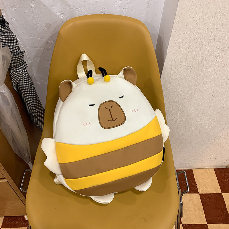 Cute Bee-Themed Plush Backpack — product view 2