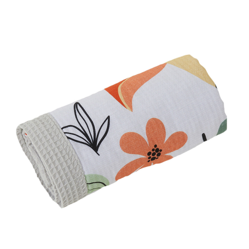 Floral Patterned Baby Blanket LoungeYard — product view 5