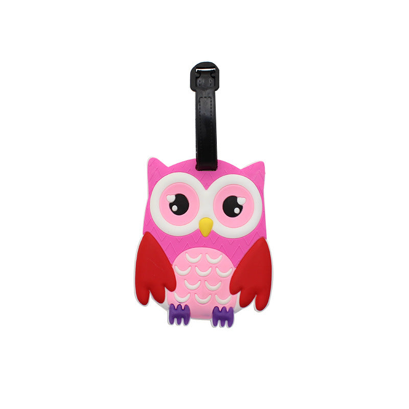 Unisex luggage tag in cute penguin design LoungeYard — product view 7