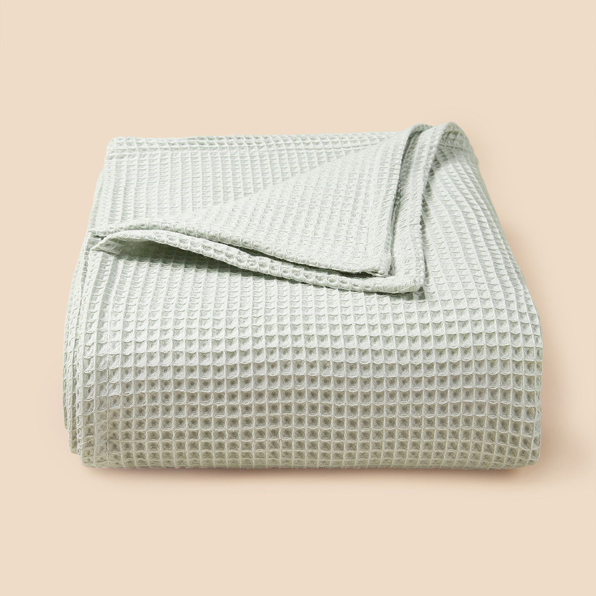 Textured Waffle Weave Throw Blanket LoungeYard — product view 3
