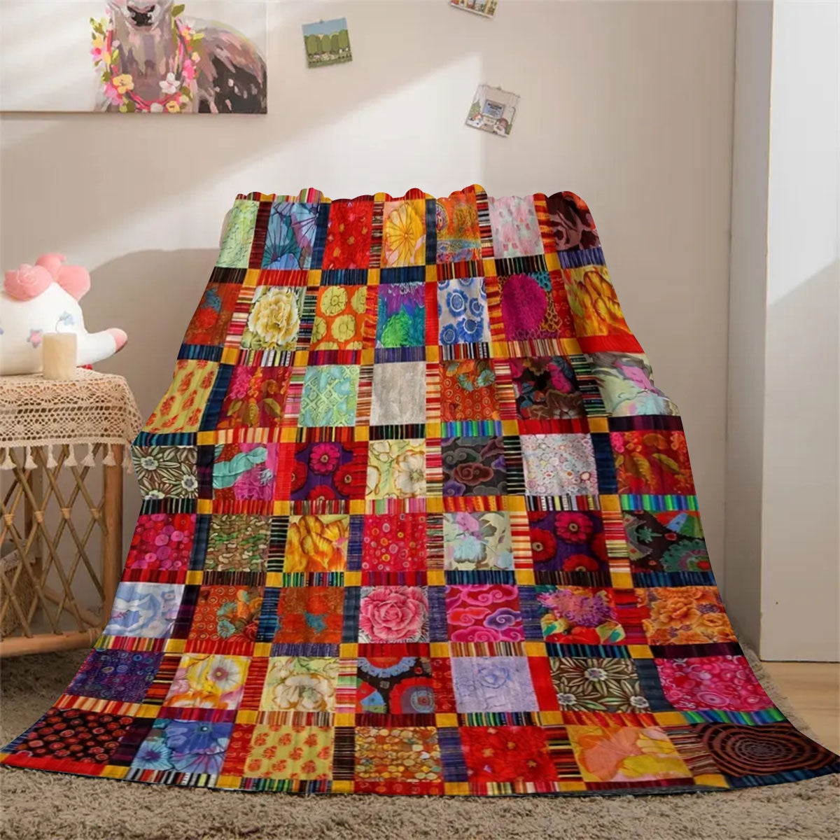 Patchwork Throw Blanket — product view 3