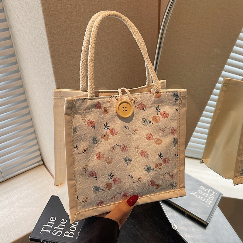 Floral Motif Handcrafted Tote Bag — product view 1