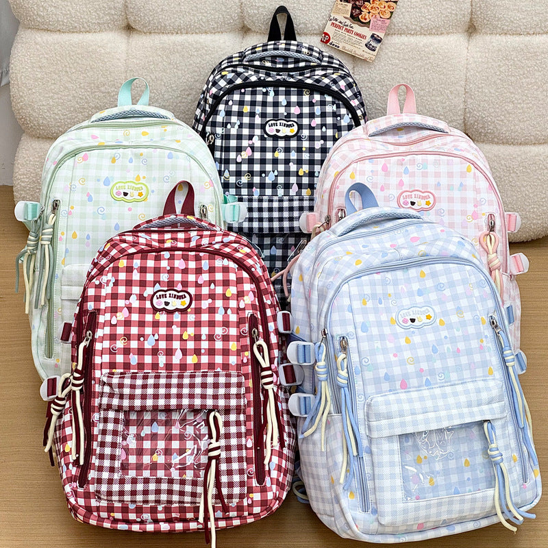 Playful Graphic Patterned School Backpack LoungeYard — product view 4