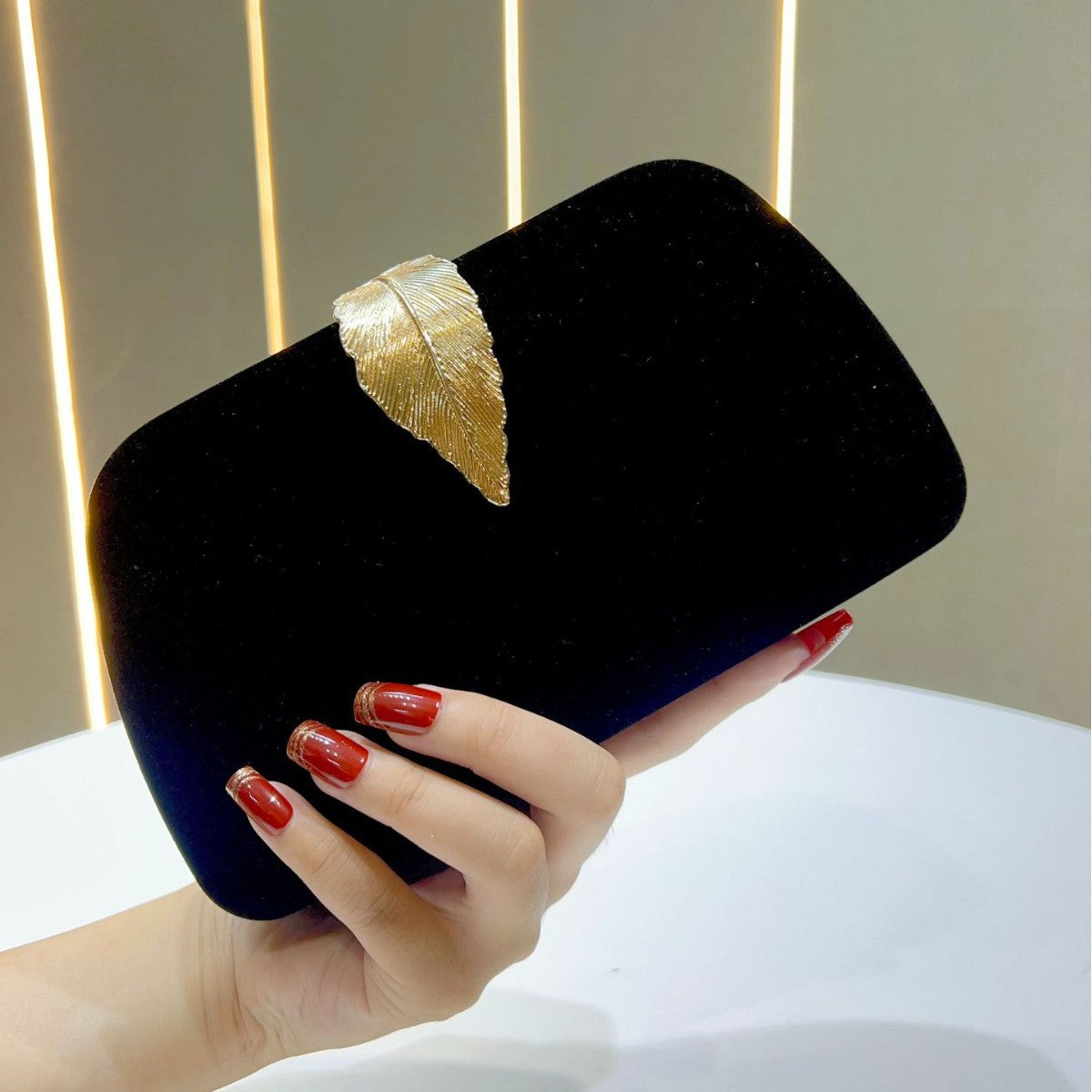 Elegant Velvet Evening Clutch — product view 1