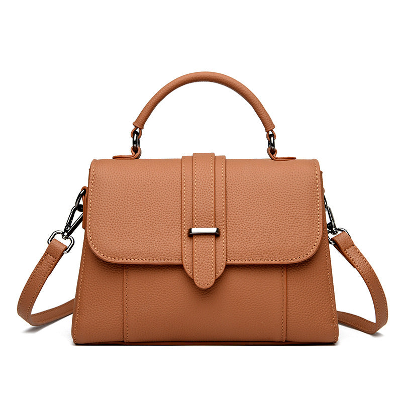 Elegant Leather Top Handle Handbag LoungeYard — product view 5